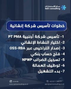 تأسيس شركة انشائية في اندونيسيا